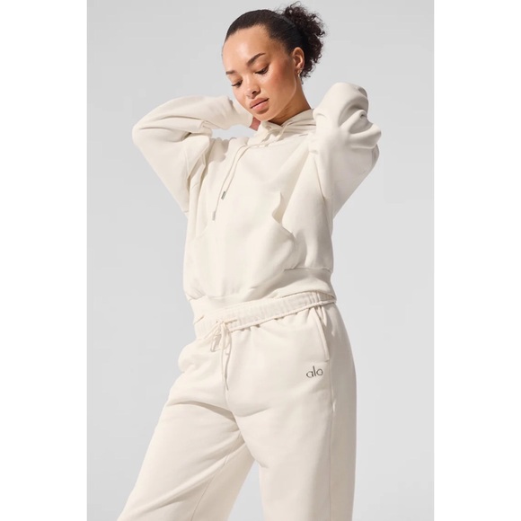 Alo Yoga Accolade Hoodie Ivory M - Picture 2 of 13